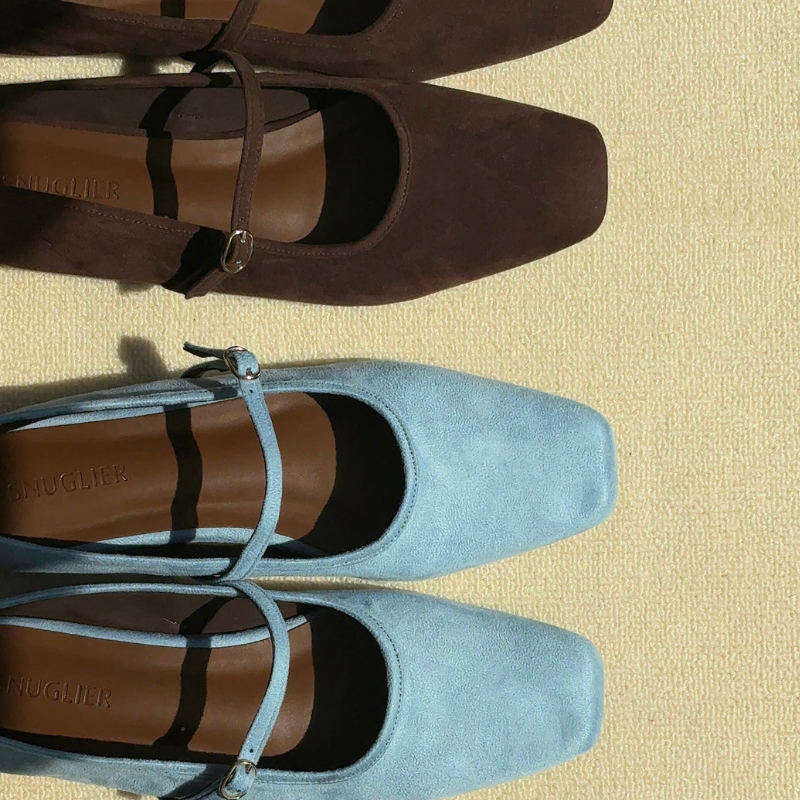 Alba The Suede Mary Jane - Poudre Blue
