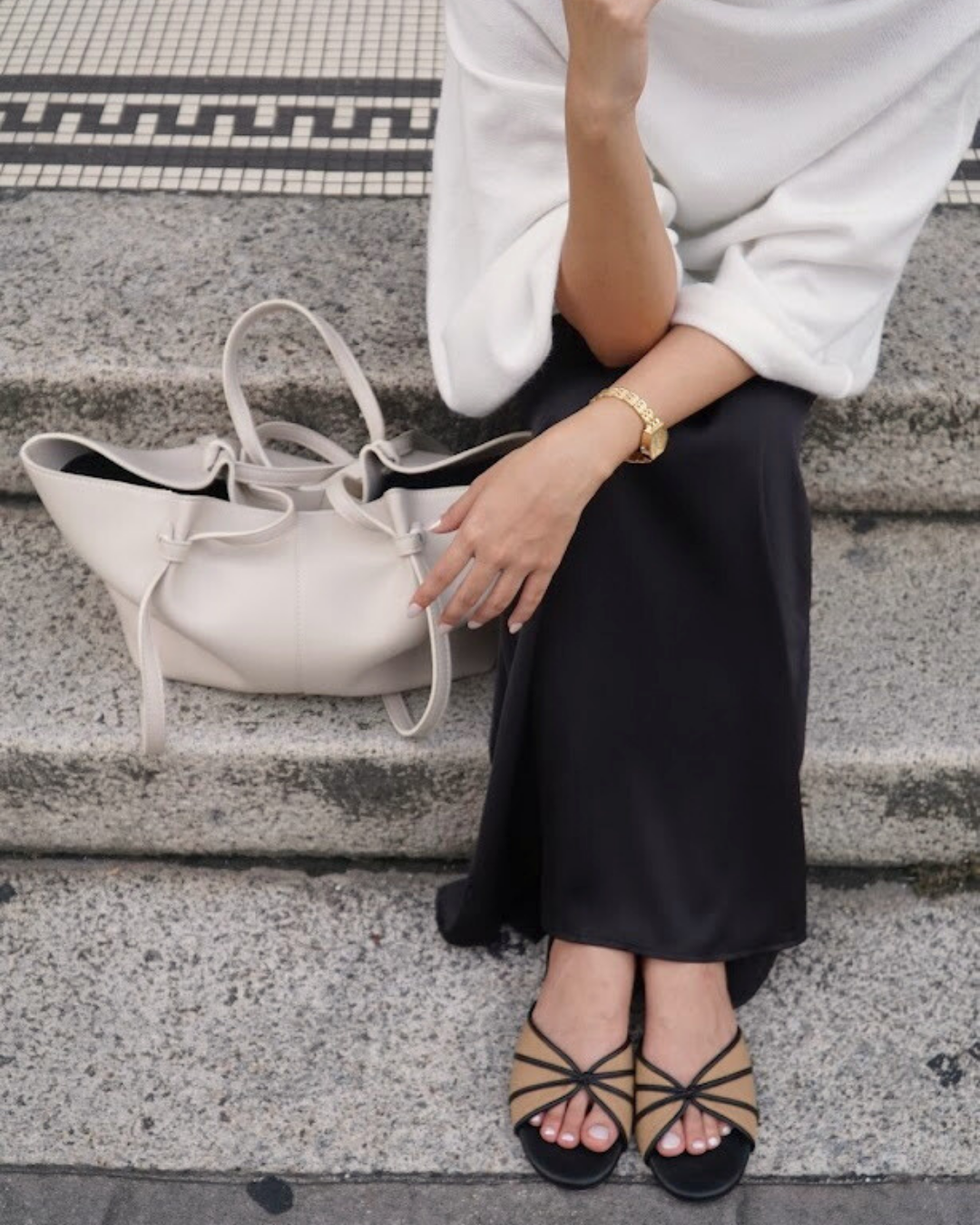 Capri Sandals - Salted Black