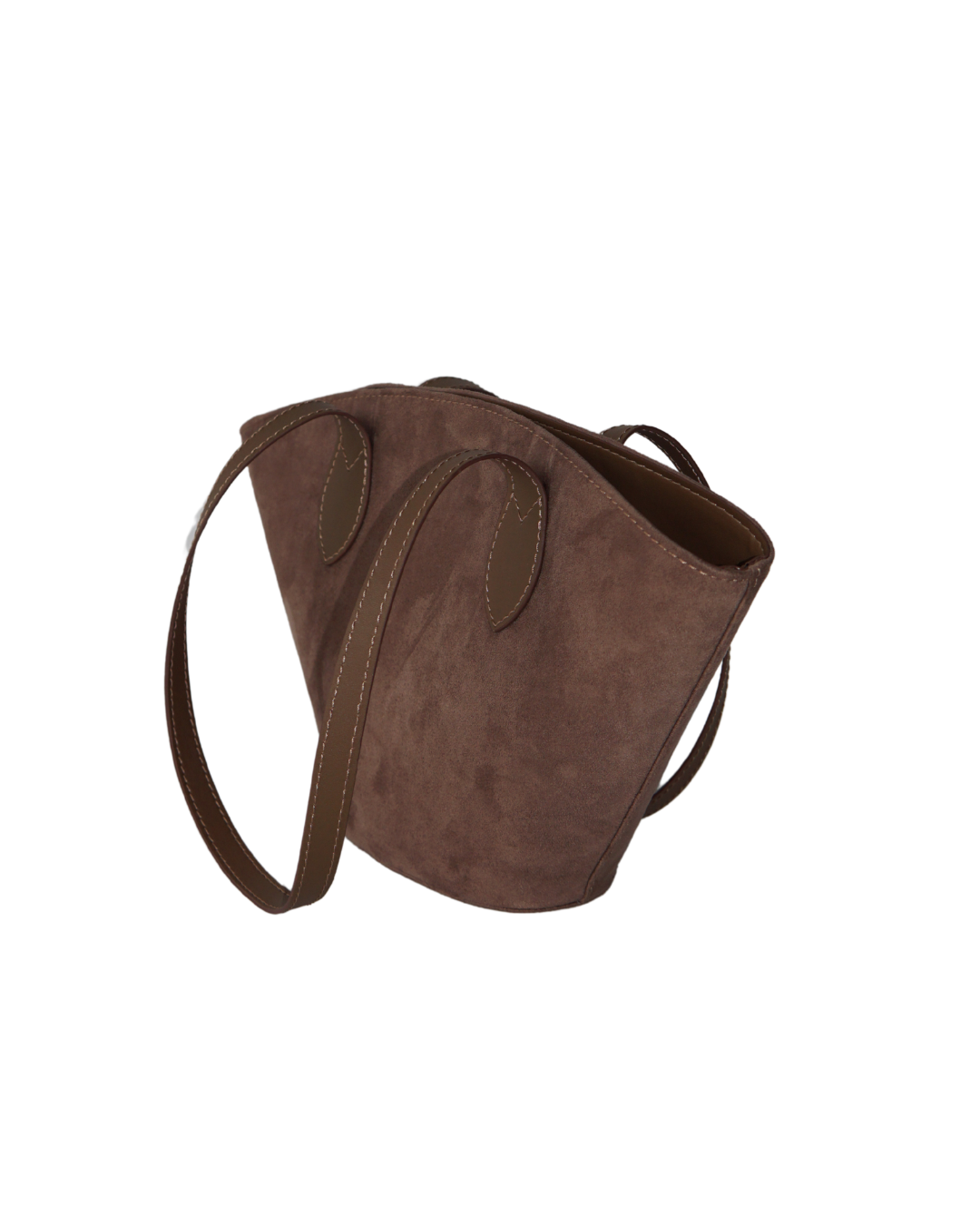 Carolyn Suede Tote Bag - Beige
