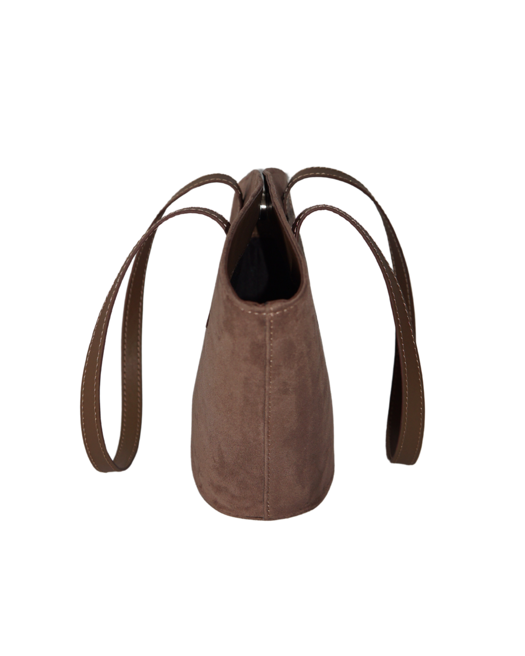 Carolyn Suede Tote Bag - Beige