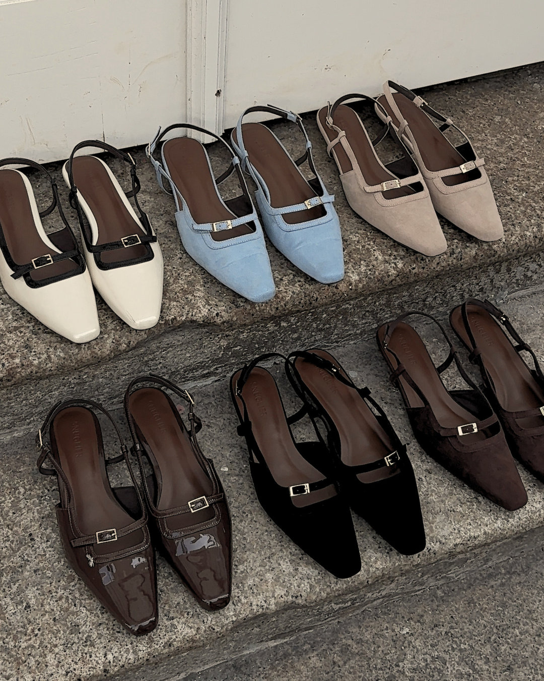 Aubrey Petite-Heel Slingback - Tuxedo Pearl