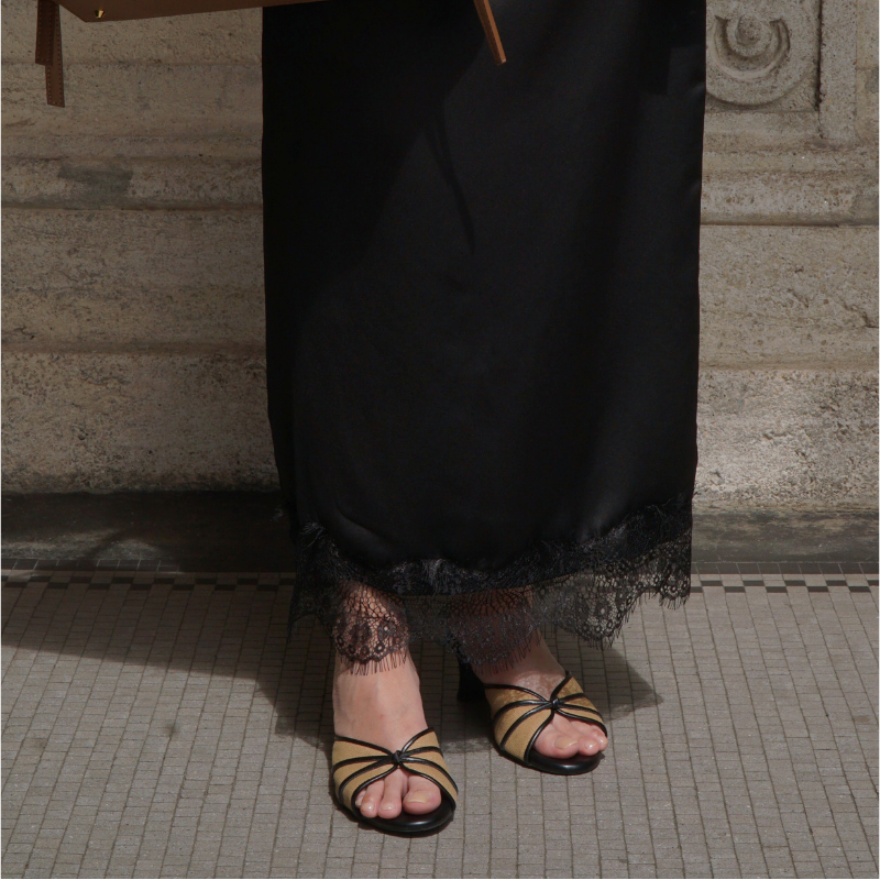 Capri Heels - Salted Black