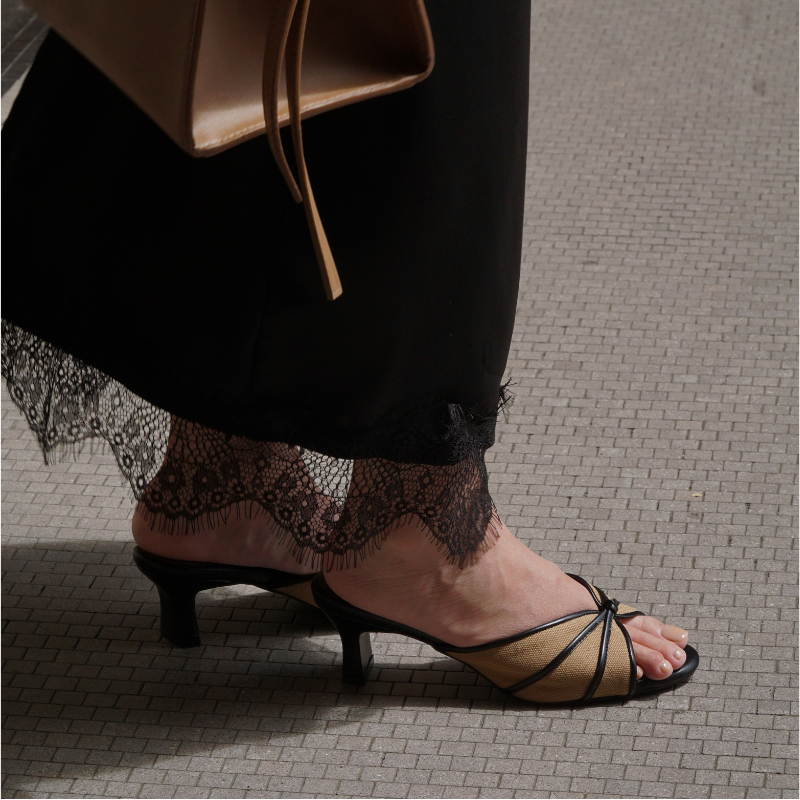 Capri Heels - Salted Black
