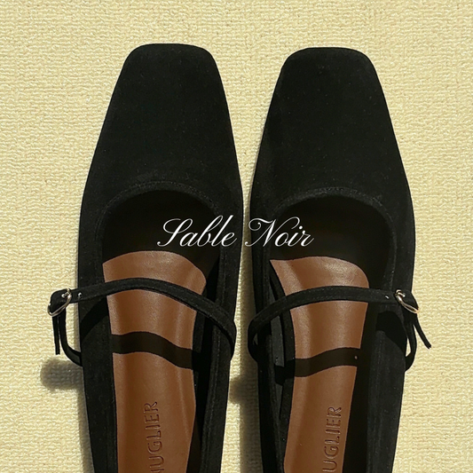 Alba The Suede Mary Jane - Sable Noir