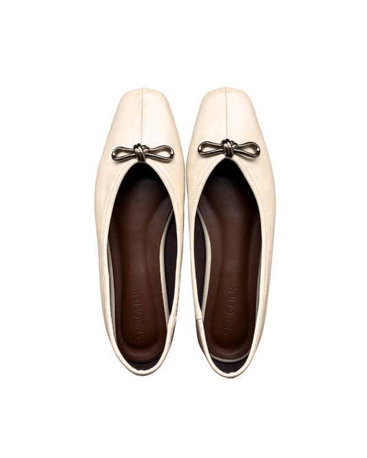 Eleonore Ballet Flats - Vanilla Silk