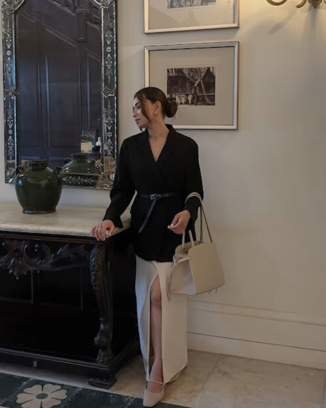 Pirrie Hourglass Bag - Crème