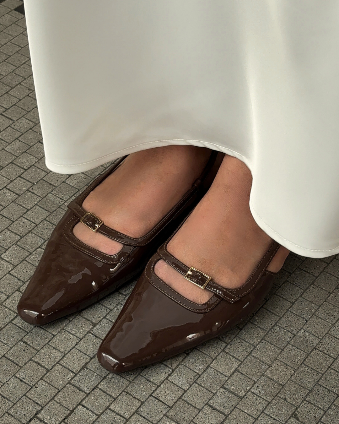 Aubrey Petite-Heel Slingback - Mocha Gloss