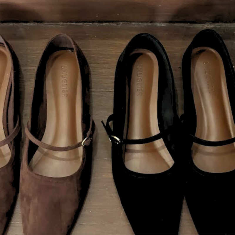 Alba The Suede Mary Jane - Sable Noir