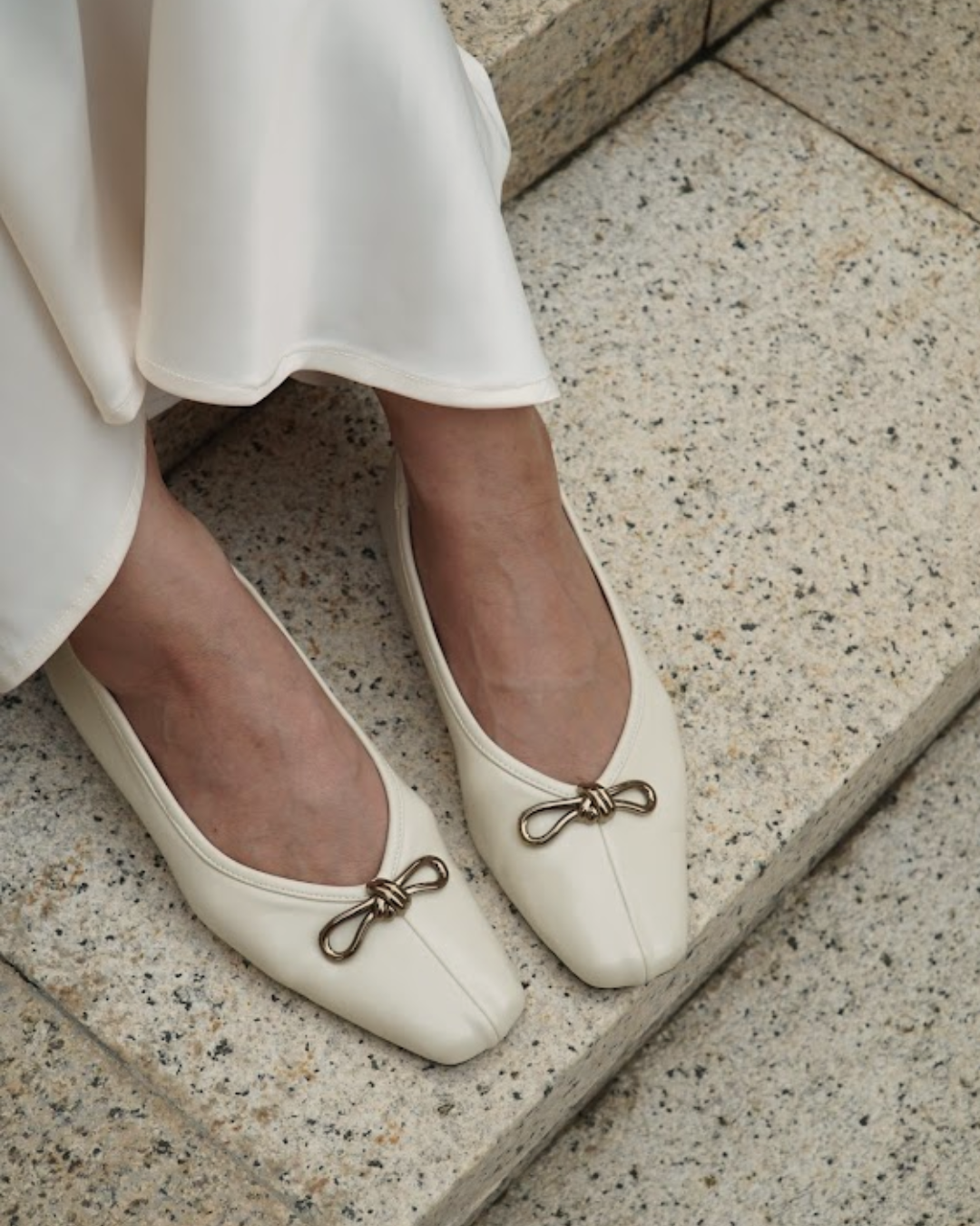 Eleonore Ballet Flats - Vanilla Silk