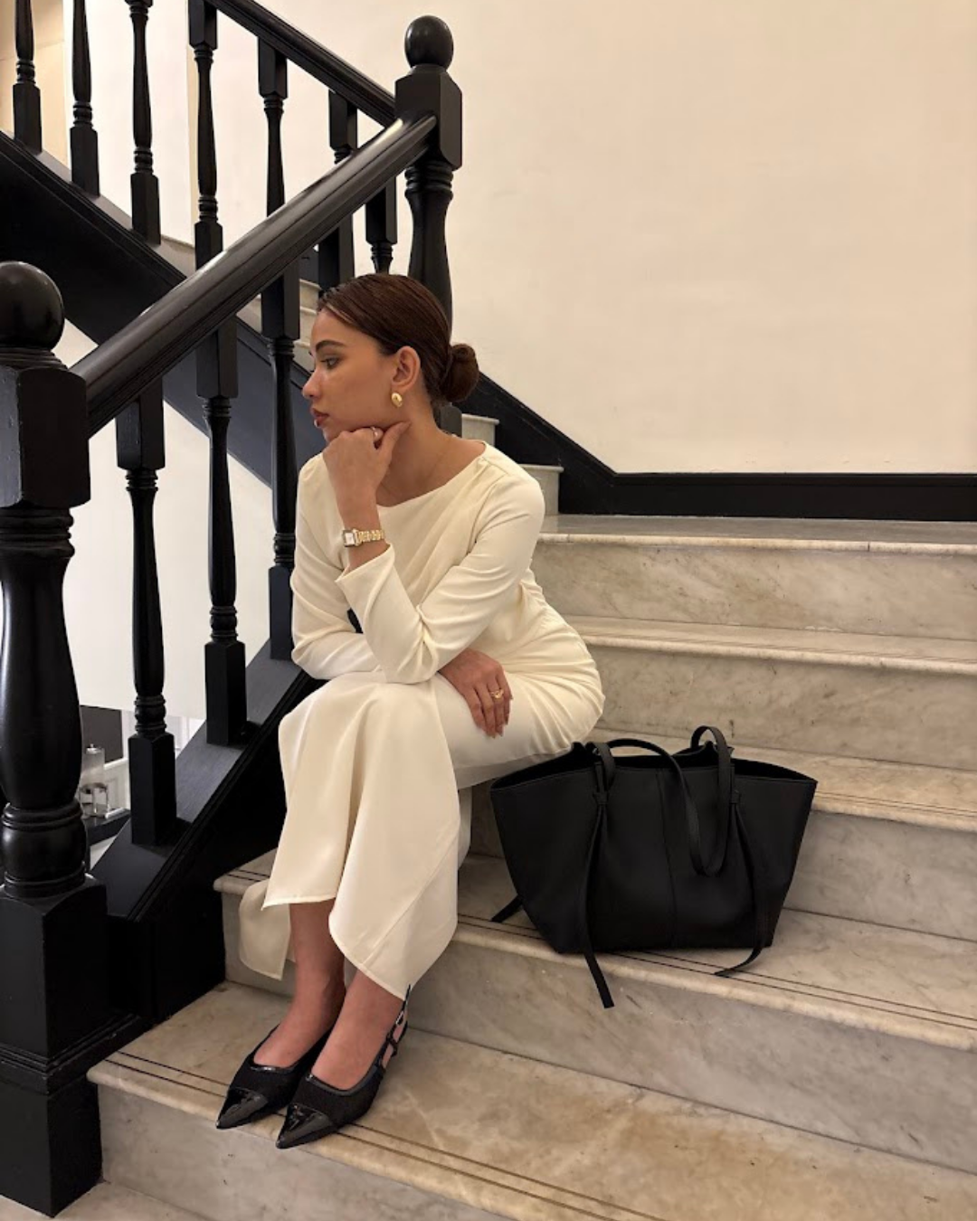 Meredith Mesh Sling Back Heels - Nightfall