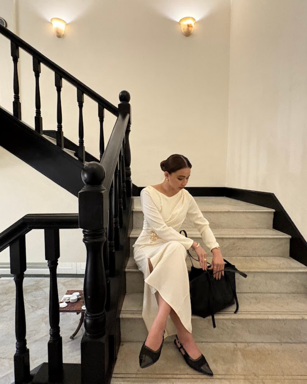 Meredith Mesh Sling Back Heels - Nightfall