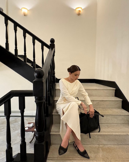 Meredith Mesh Sling Back Heels - Nightfall