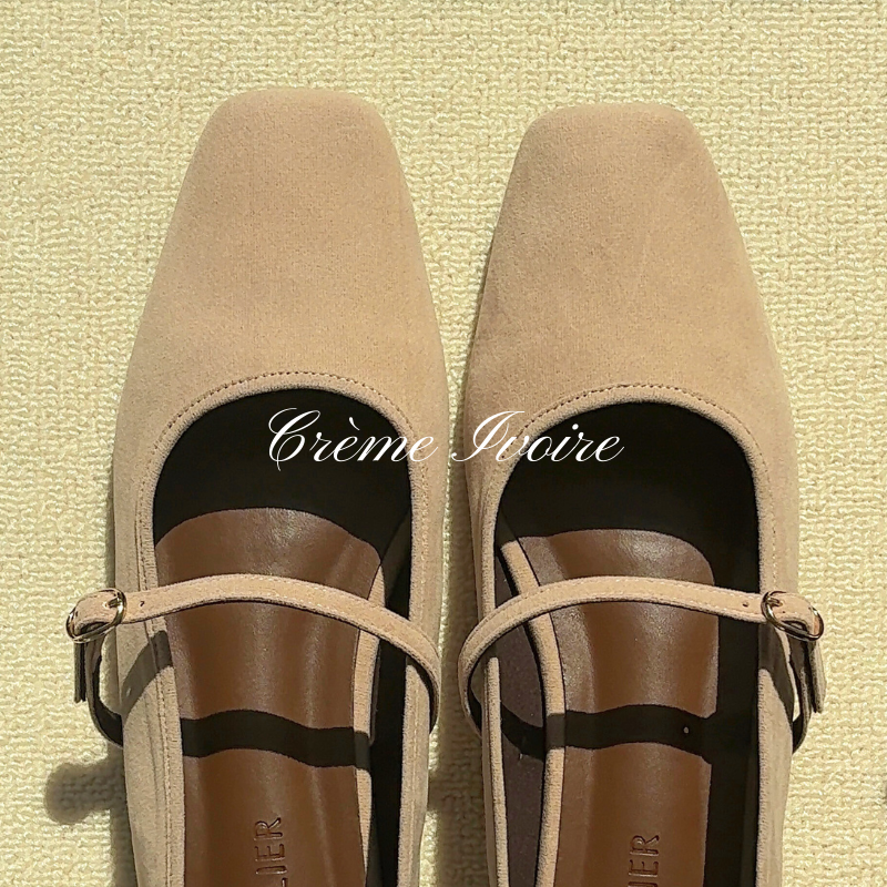 Alba The Suede Mary Jane - Crème Ivoire
