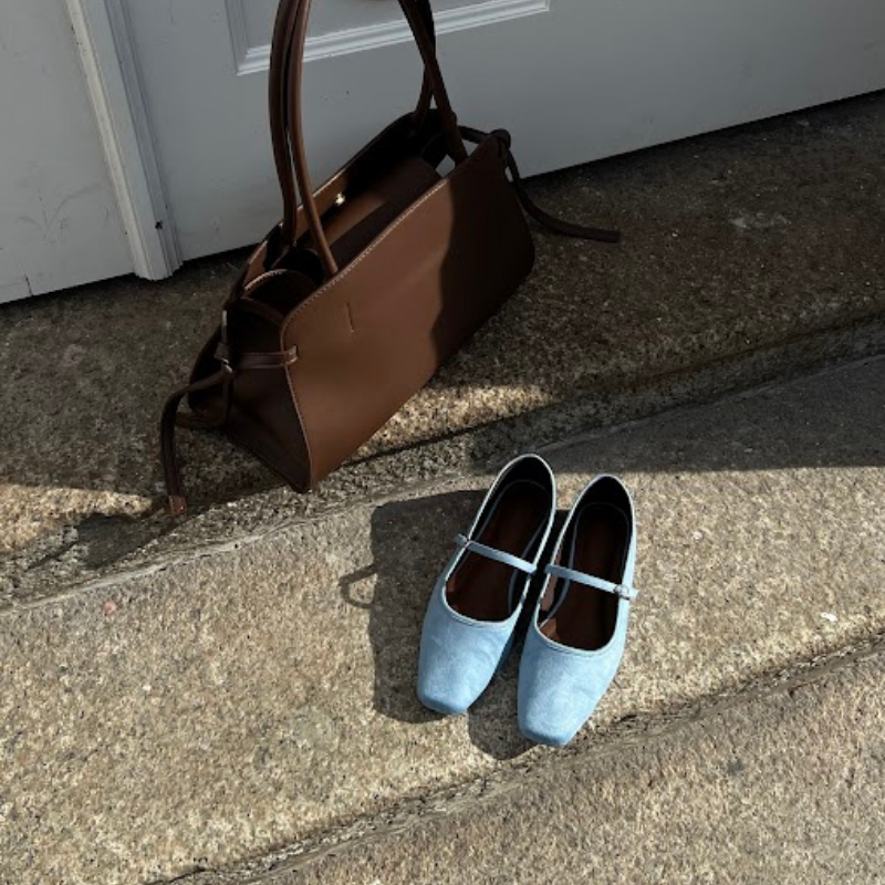 Alba The Suede Mary Jane - Poudre Blue