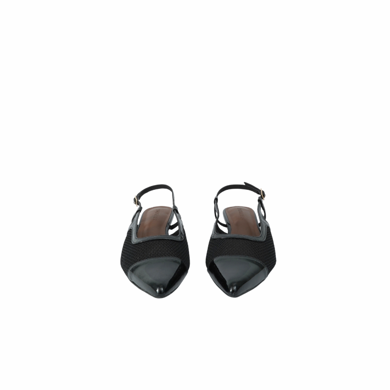 Meredith Mesh Sling Back Heels - Nightfall