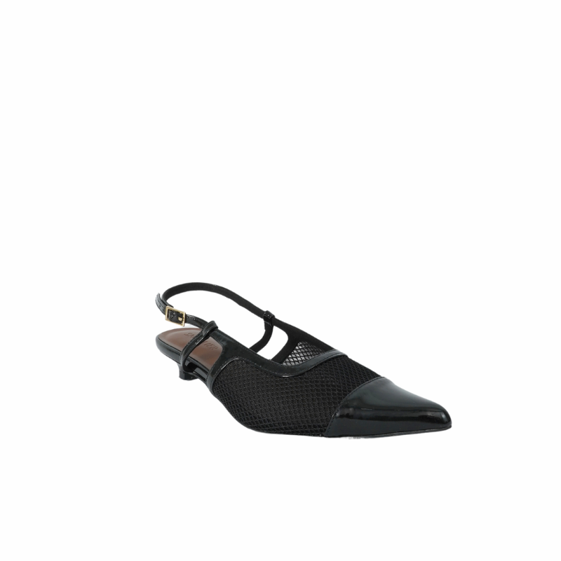 Meredith Mesh Sling Back Heels - Nightfall