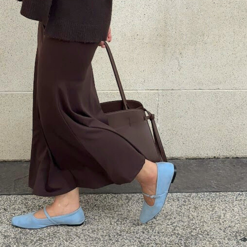 Alba The Suede Mary Jane - Poudre Blue