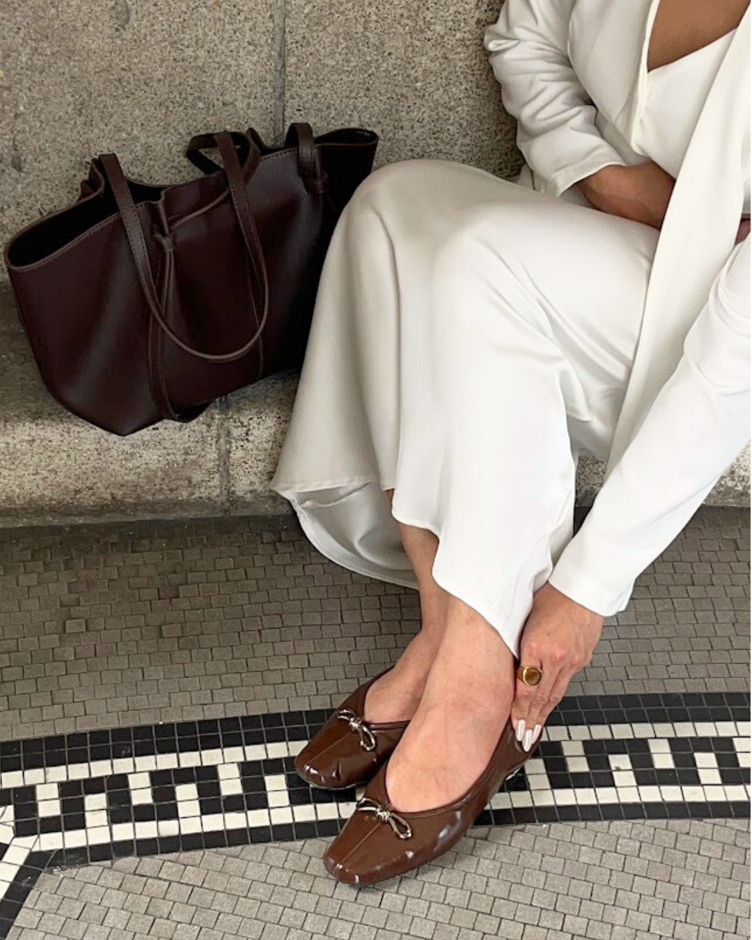 Eleonore Ballet Flats - Deep Truffle