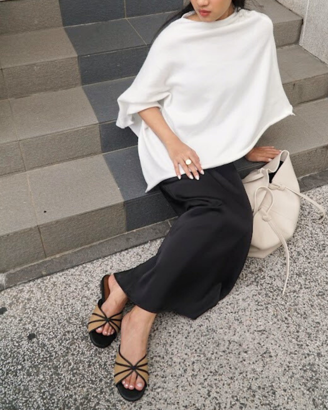 Capri Sandals - Salted Black