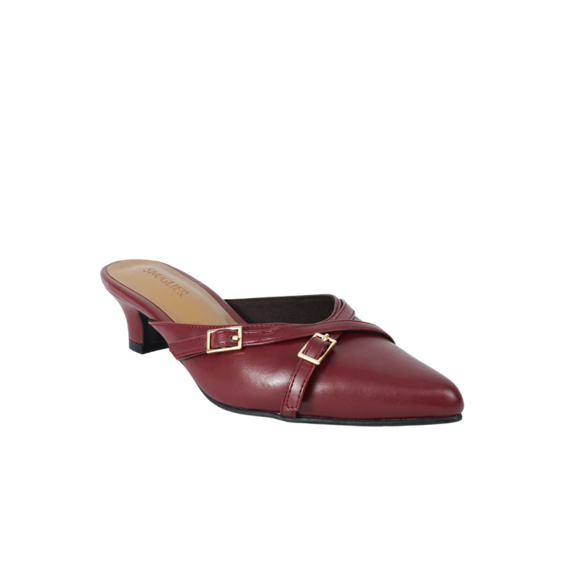 Esme Heels - Wine Red