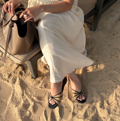 Capri Sandals - Salted Black