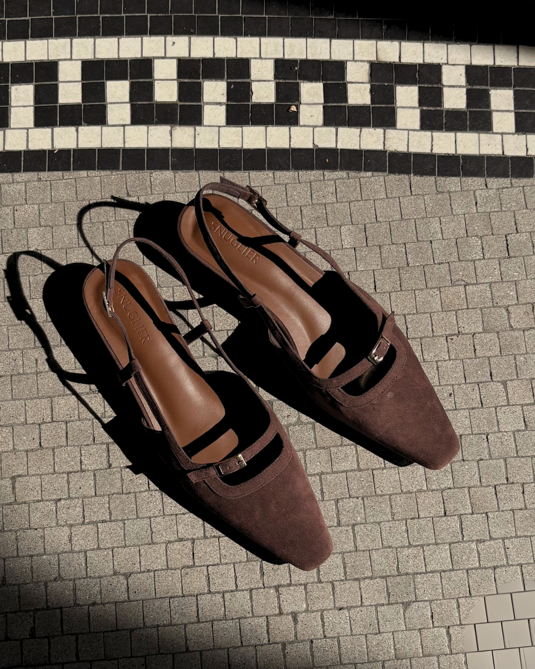 Aubrey Petite-Heel Slingback - Cocoa Suede