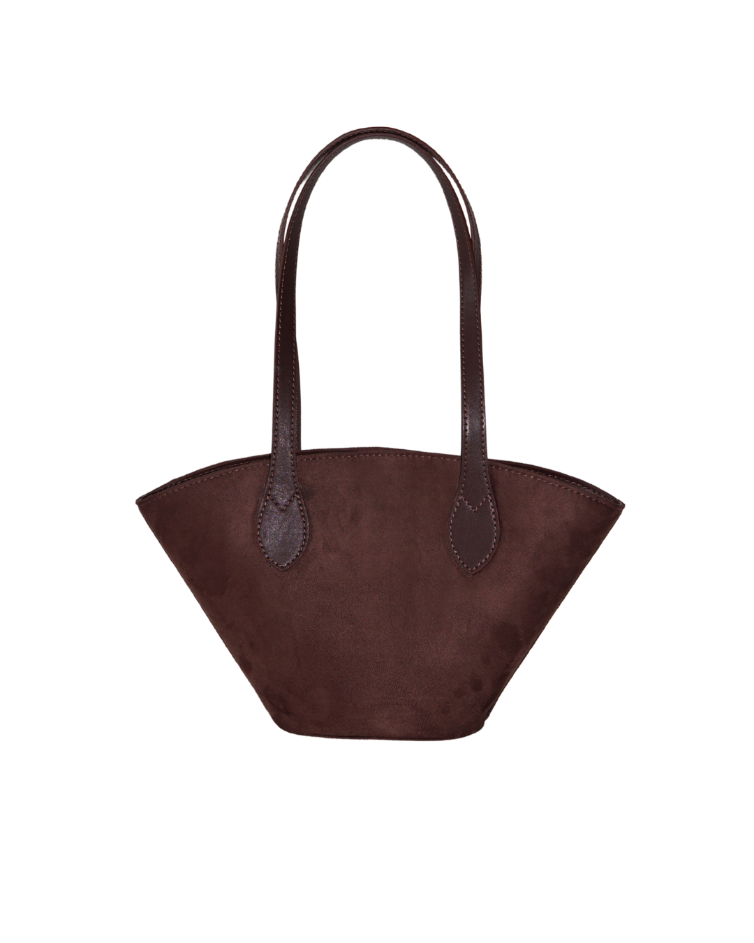 Carolyn Suede Tote Bag - Dark Brown