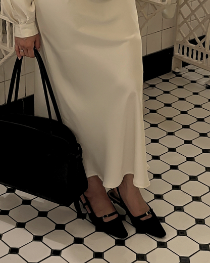 Aubrey Petite-Heel Slingback - Sable Noir