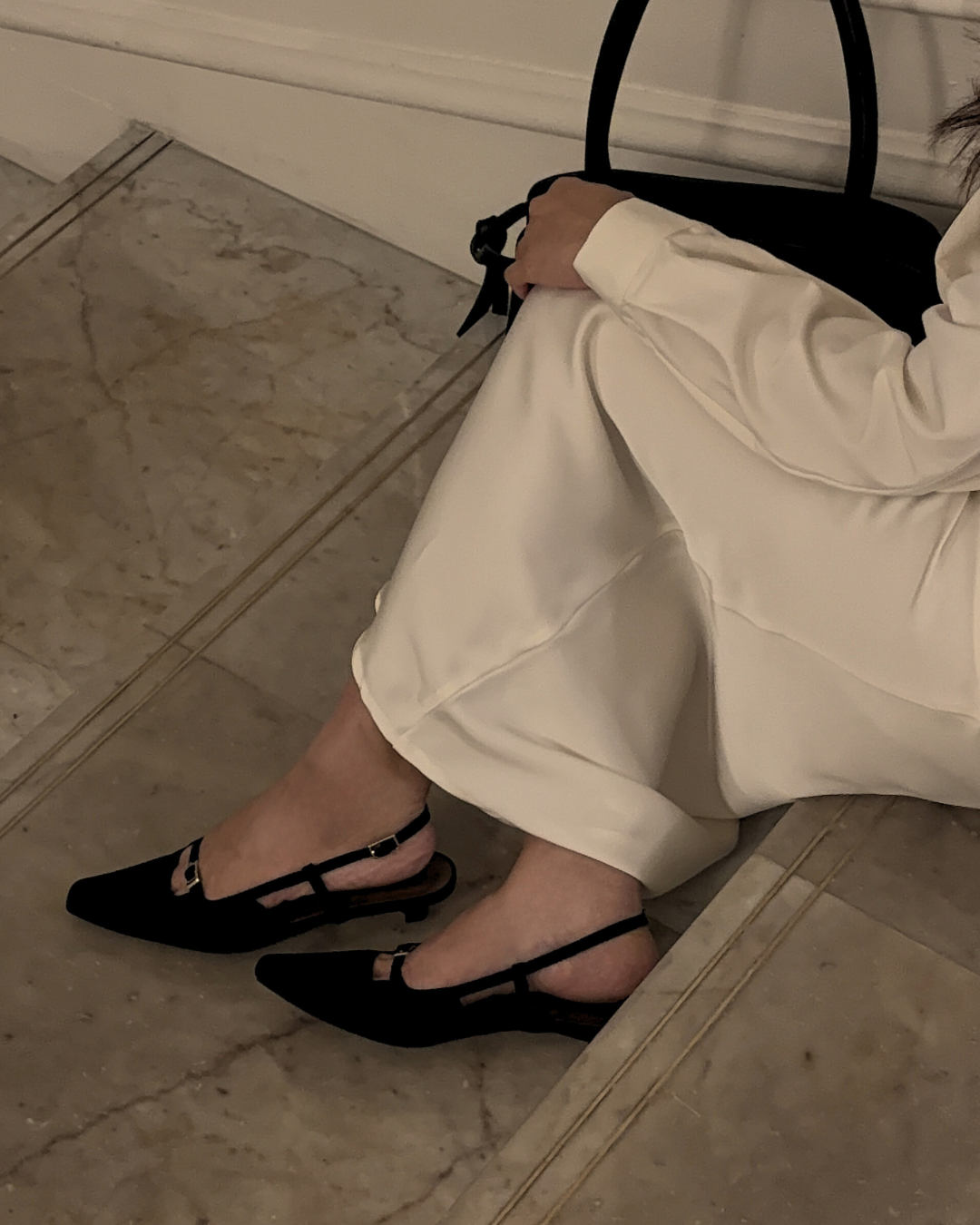 Aubrey Petite-Heel Slingback - Sable Noir