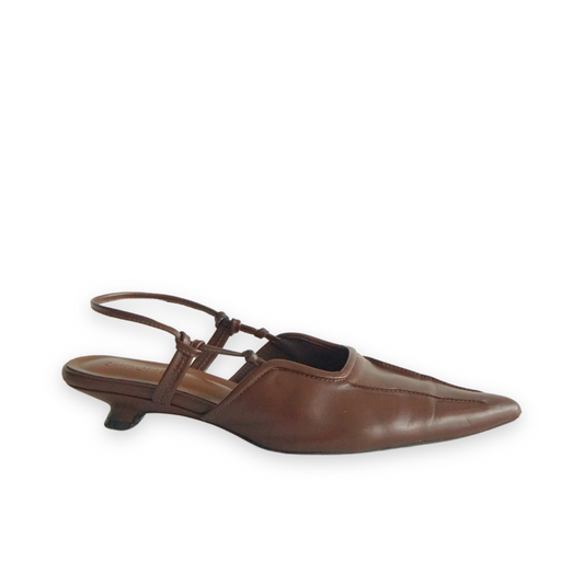 Andrea Knotted Kitten Heels - Dark Cocoa