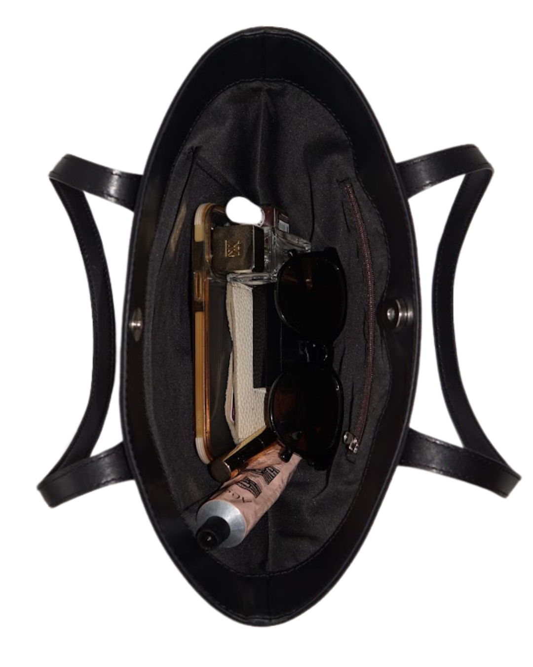 Carolyn Suede Tote Bag - Black