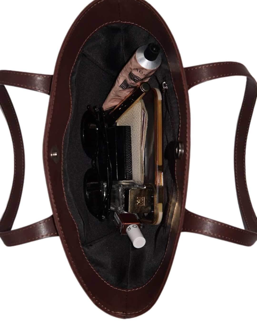 Carolyn Suede Tote Bag - Dark Brown