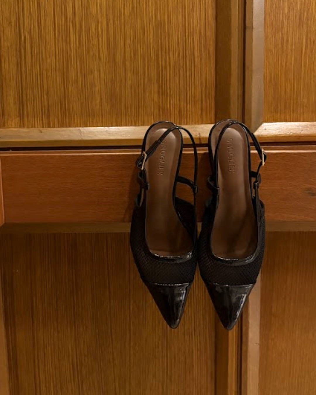 Meredith Mesh Sling Back Heels - Nightfall