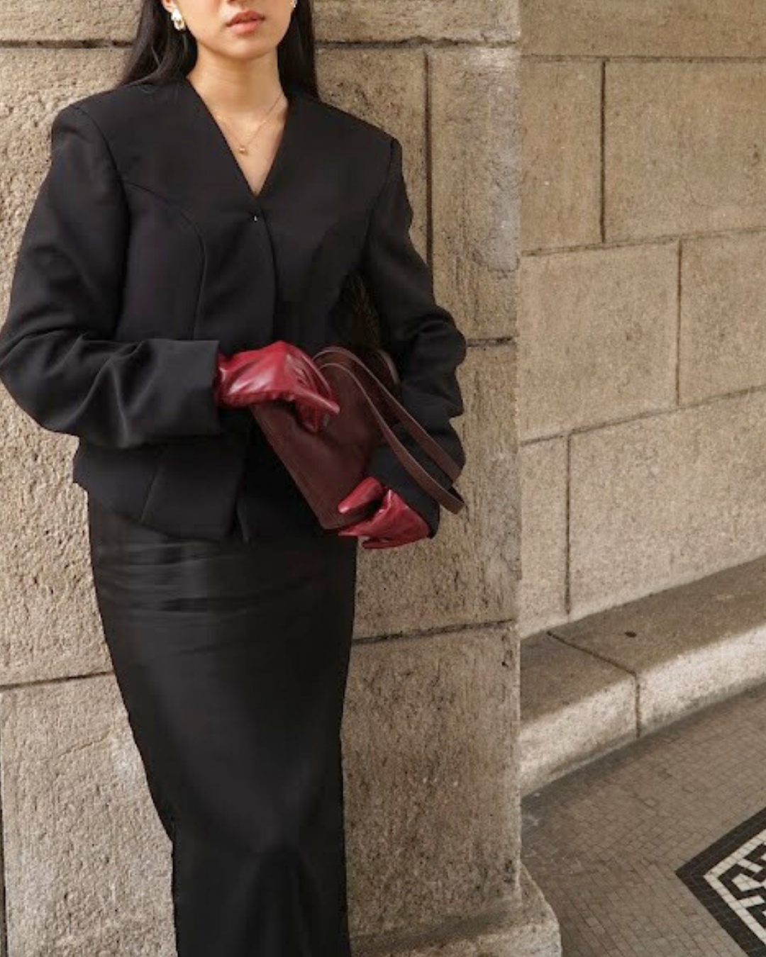 Carolyn Suede Tote Bag - Dark Brown