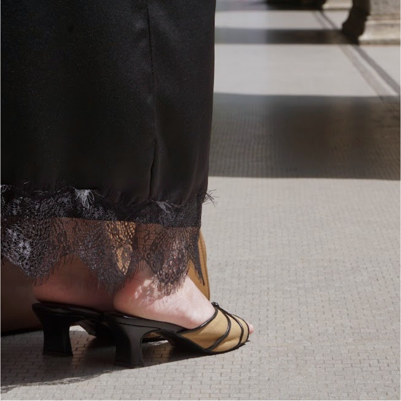 Capri Heels - Salted Black