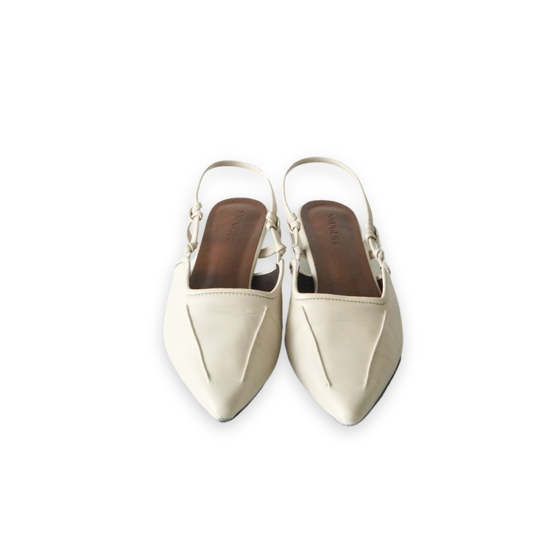 Andrea Knotted Kitten Heels - Beige
