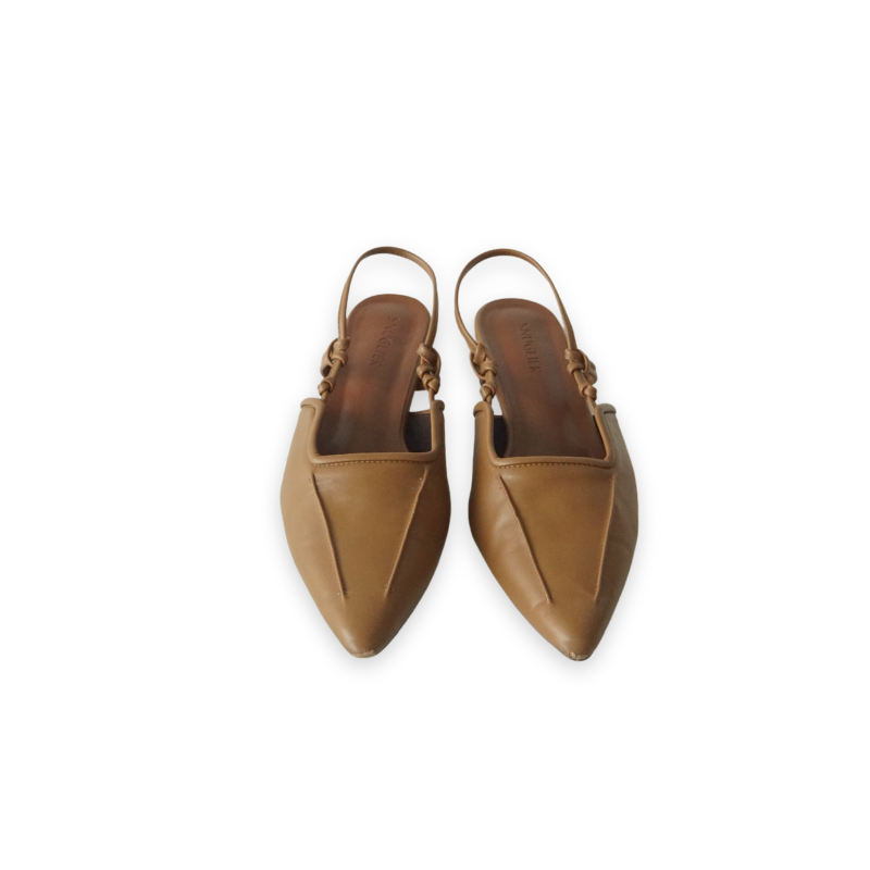 Andrea Knotted Kitten Heels - Caramel