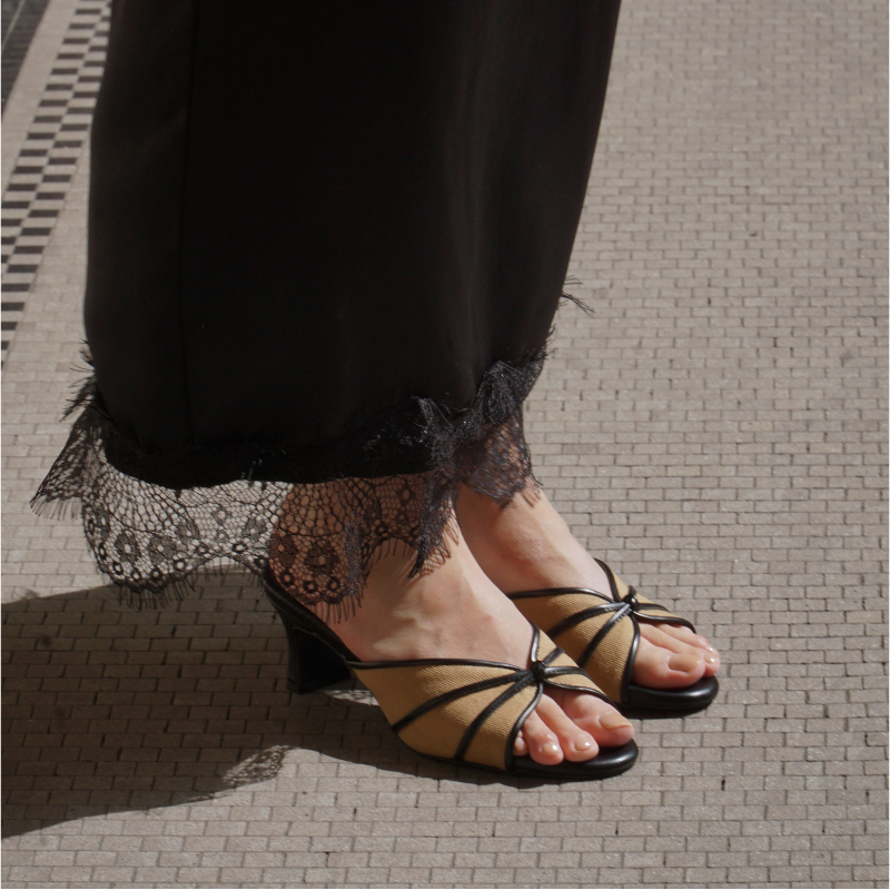 Capri Heels - Salted Black