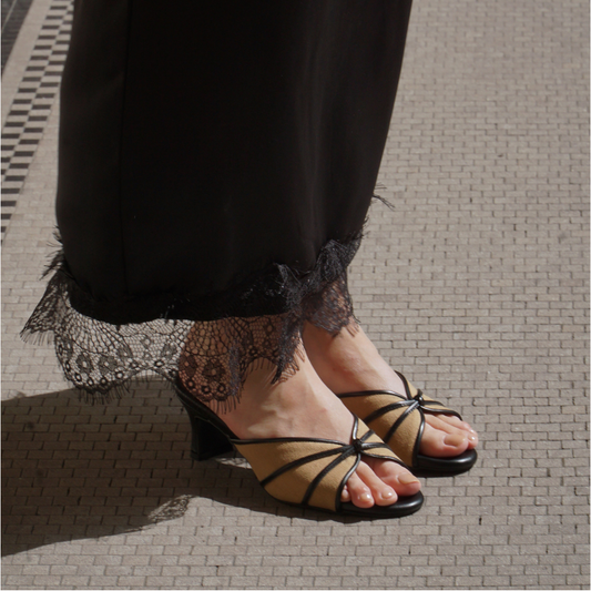 Capri Heels - Salted Black