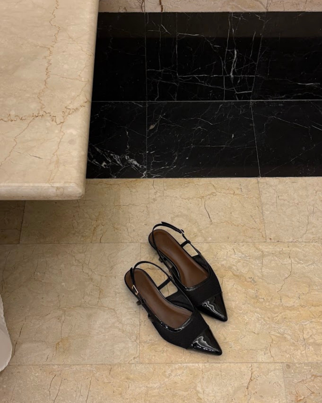 Meredith Mesh Sling Back Heels - Nightfall