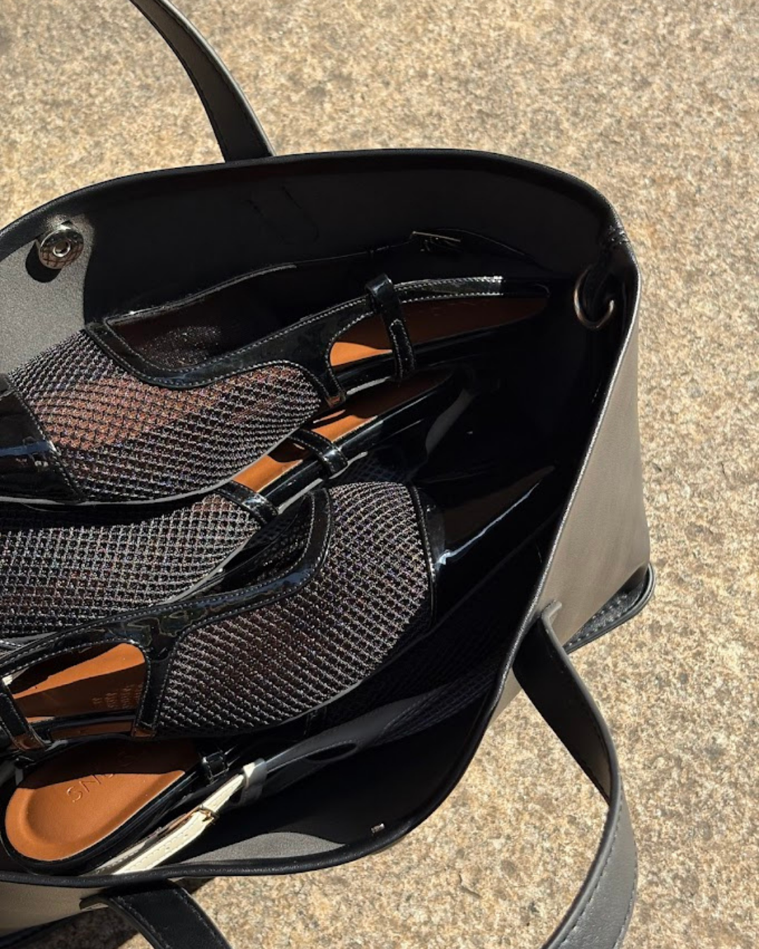 Meredith Mesh Sling Back Heels - Nightfall